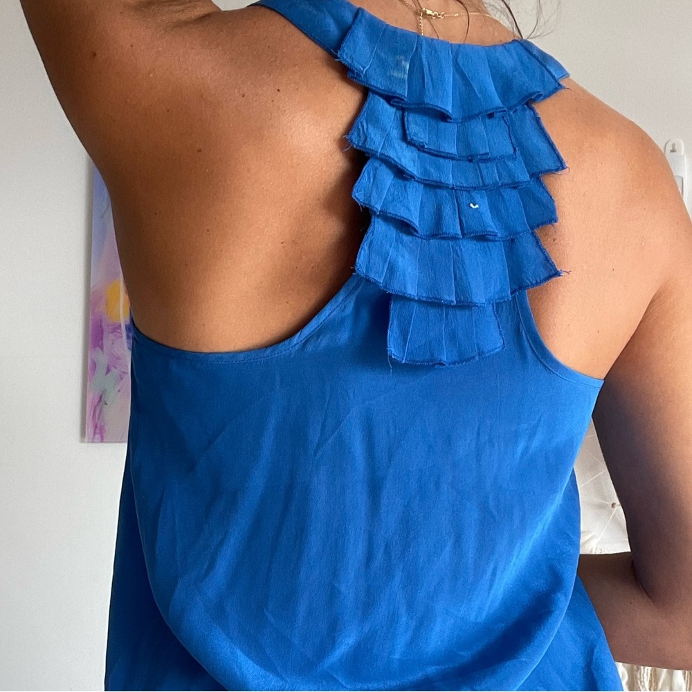 Col alt Blue Silk Like Tank From Jcrew